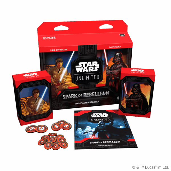 Star wars Unlimited -Spark of Rebellion Two-Player Starter Deck - Luke Skywalker - Darth Vader - Inglés